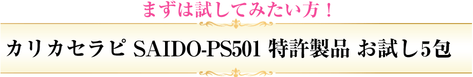 カリカセラピ Saido Ps 501 お得なお試しセットのご案内