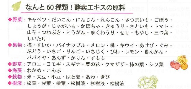 60種類の野菜や果物を使って作られた「ビューティー･ヘルス･エンザイム」