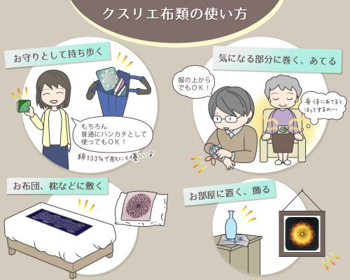 丸山　クスリエ　布類の使い方
