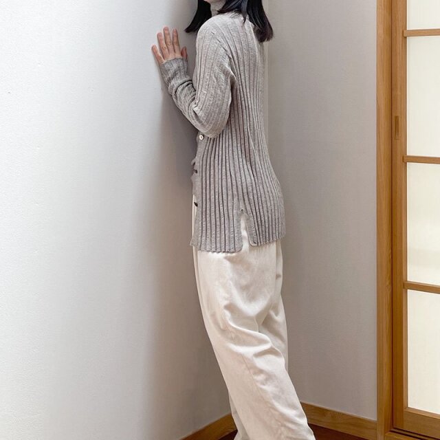 竹布　ヤクワイドリブカーディガン4