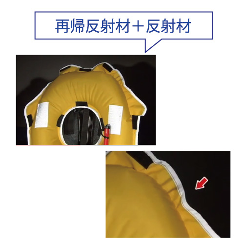 再帰反射材+反射材